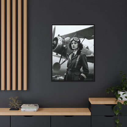 Lady of the Sky - Framed Canvas