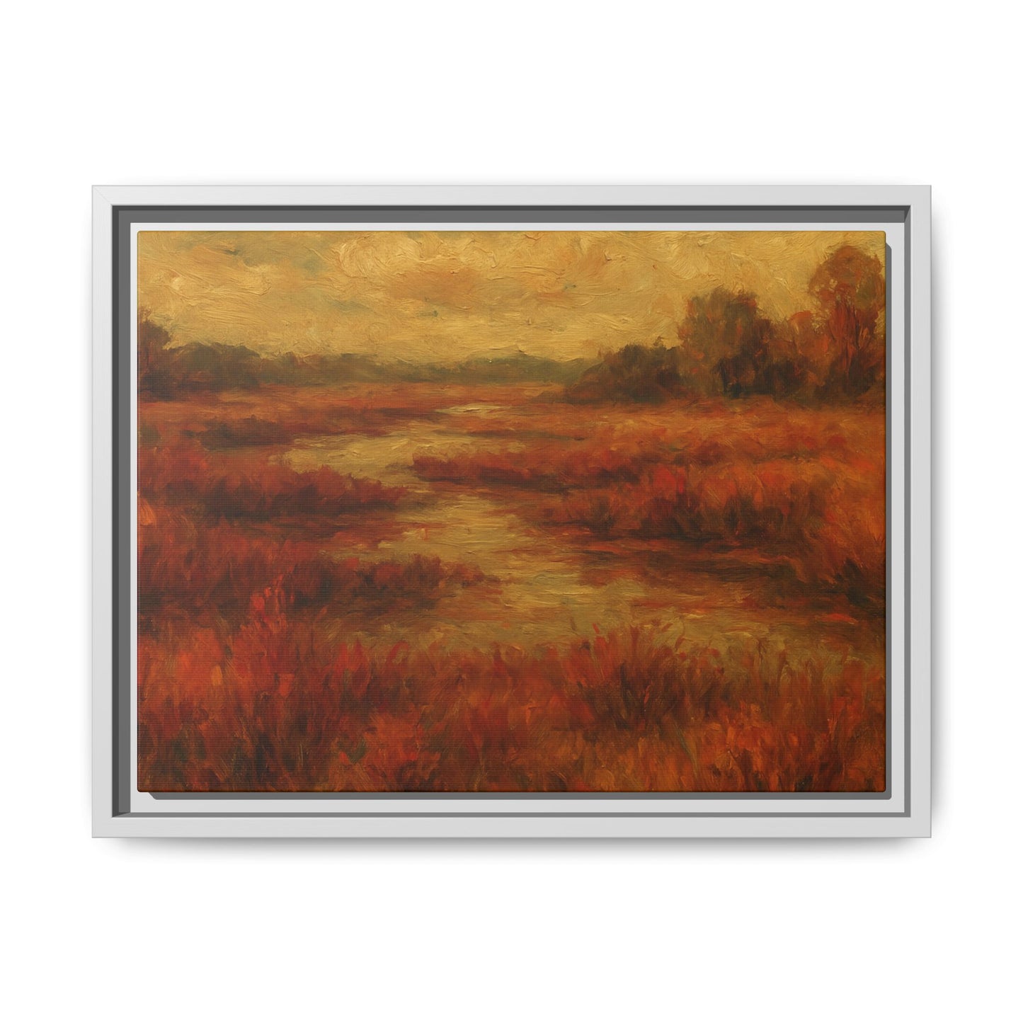 Fall Marsh - Framed Canvas