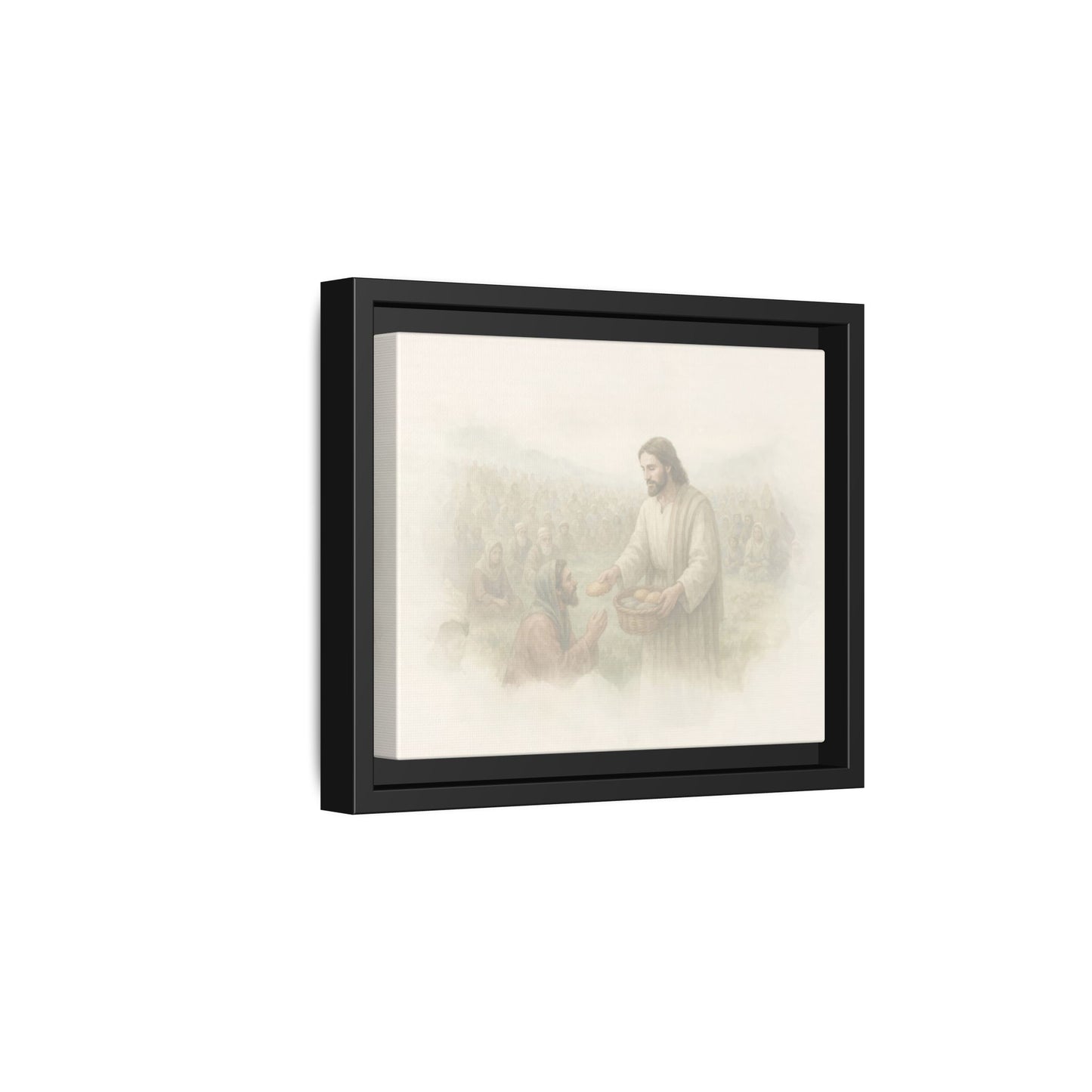 Jesus Feeds The 5,000 - Framed Canvas