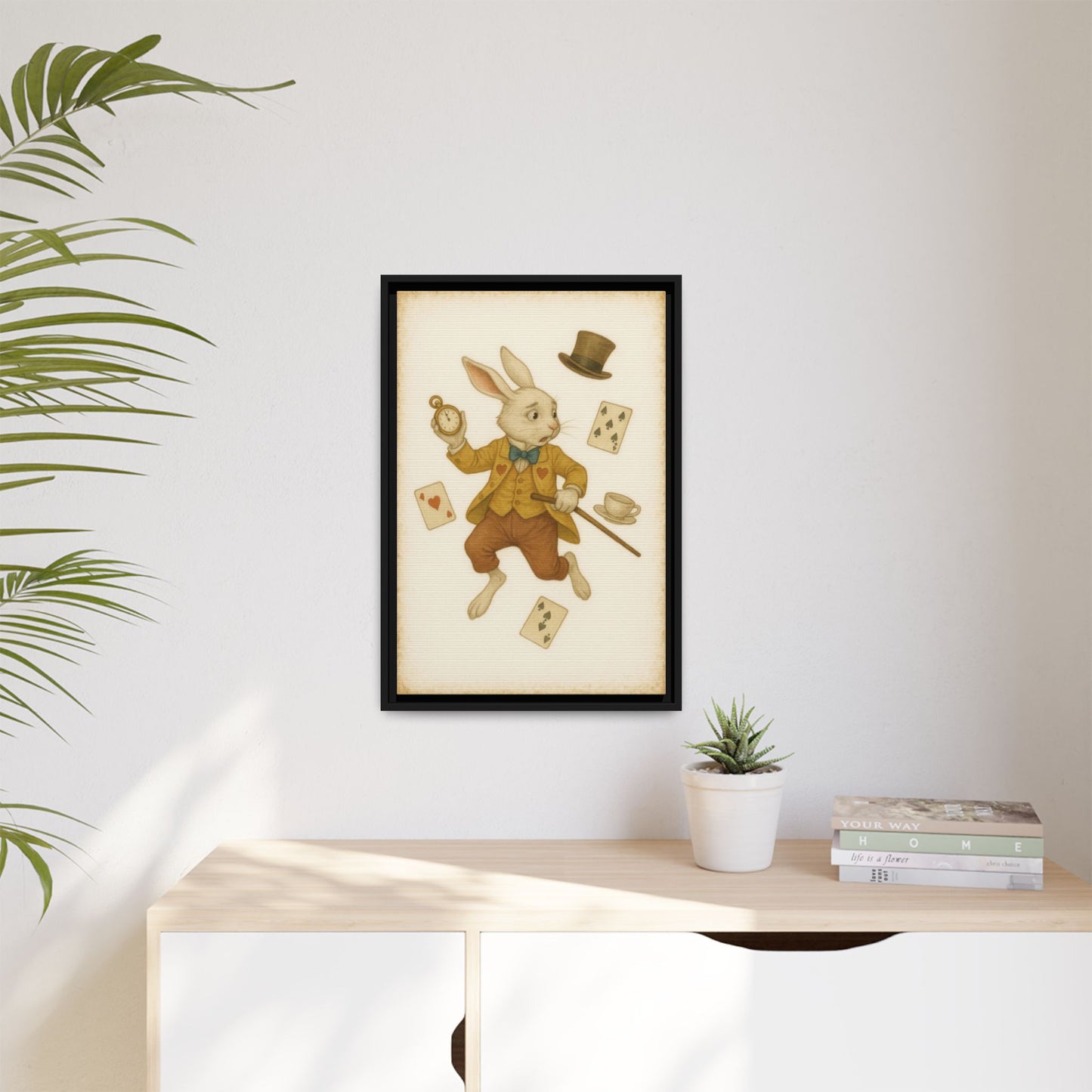 The White Rabbit - Framed Canvas