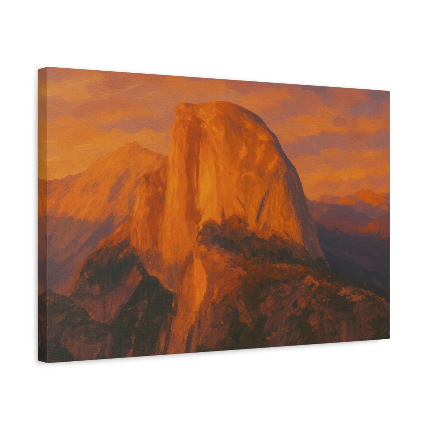 Sunset Over Half Dome Canvas