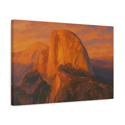 Sunset Over Half Dome Canvas