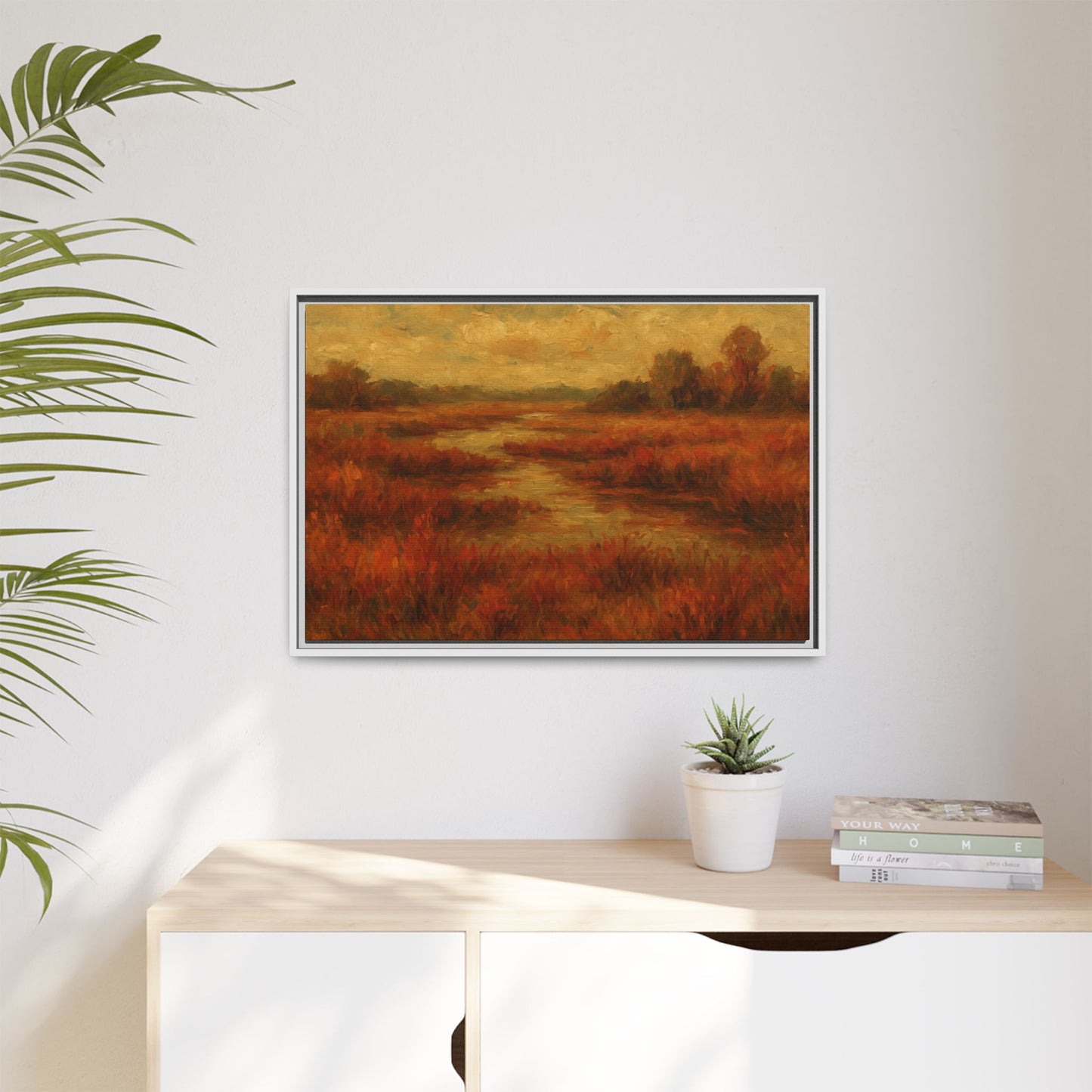Fall Marsh - Framed Canvas