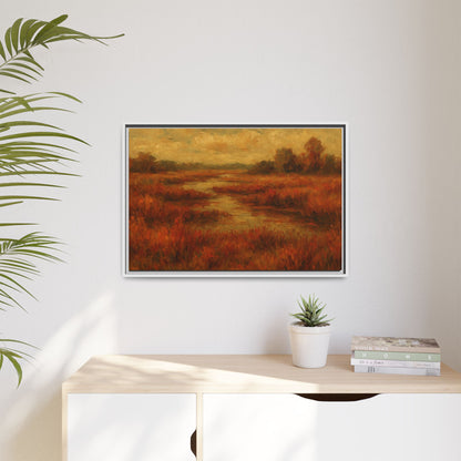 Fall Marsh - Framed Canvas