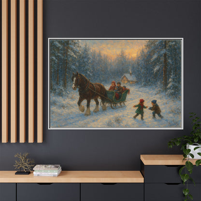 Winter Fun - Framed Canvas