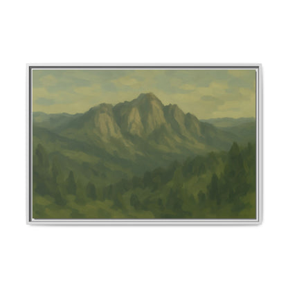 Green Mountains - Framed Canvas