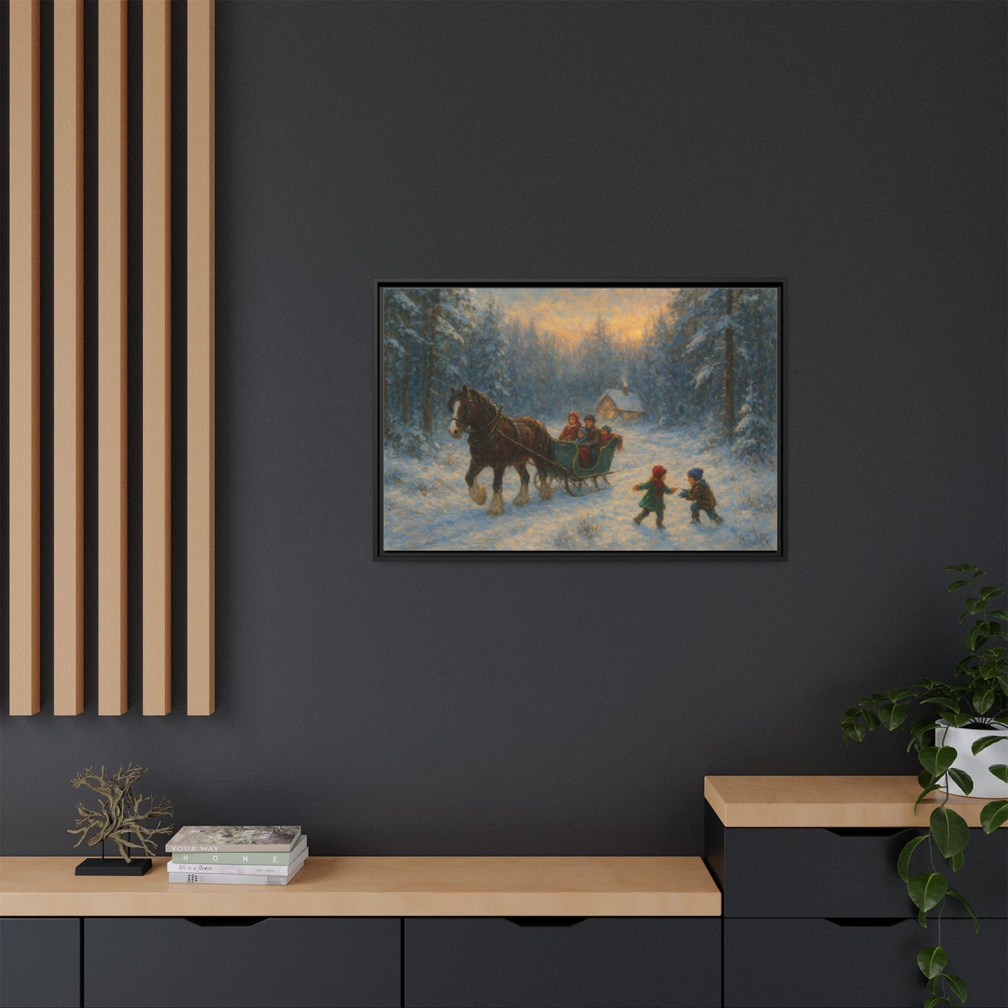 Winter Fun - Framed Canvas