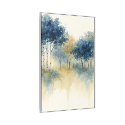 Floating Aspen and Birch Forest - Framed Canvas