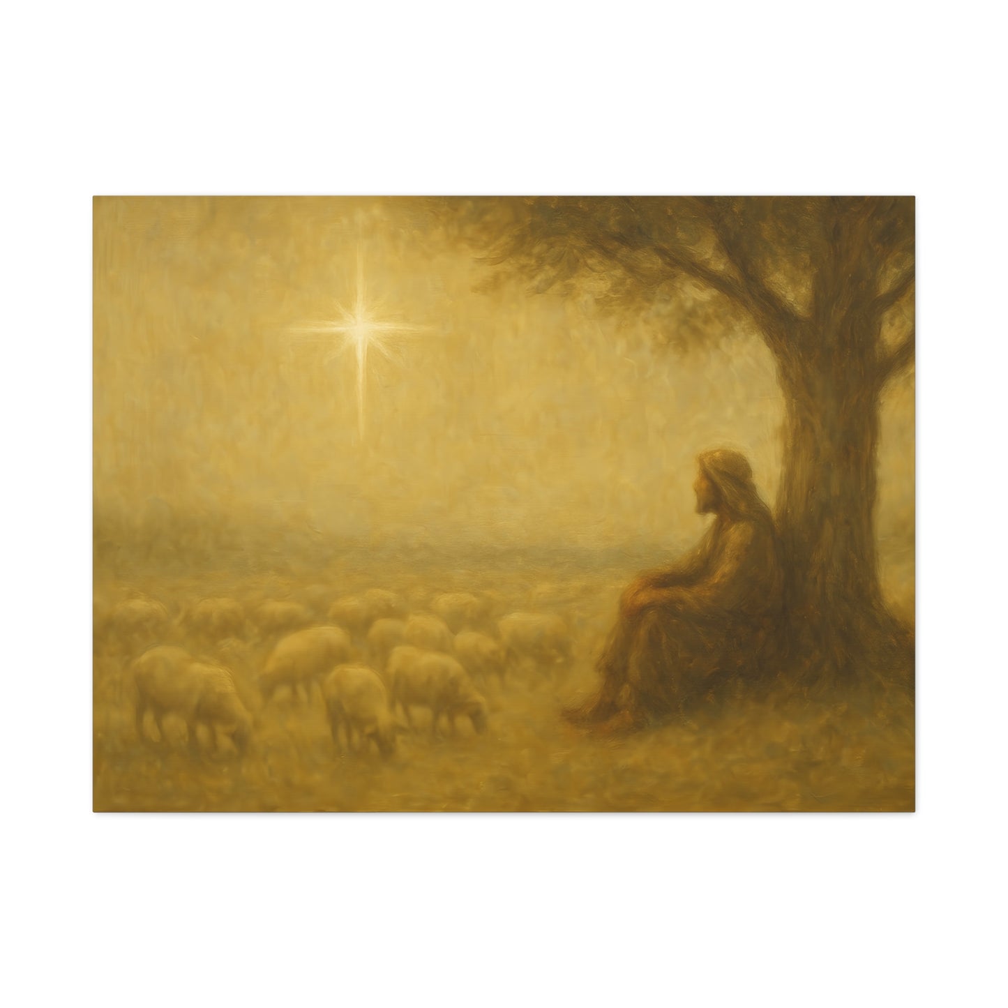 Shepherd In The Field - Canvas