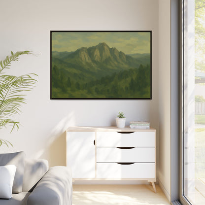 Green Mountains - Framed Canvas
