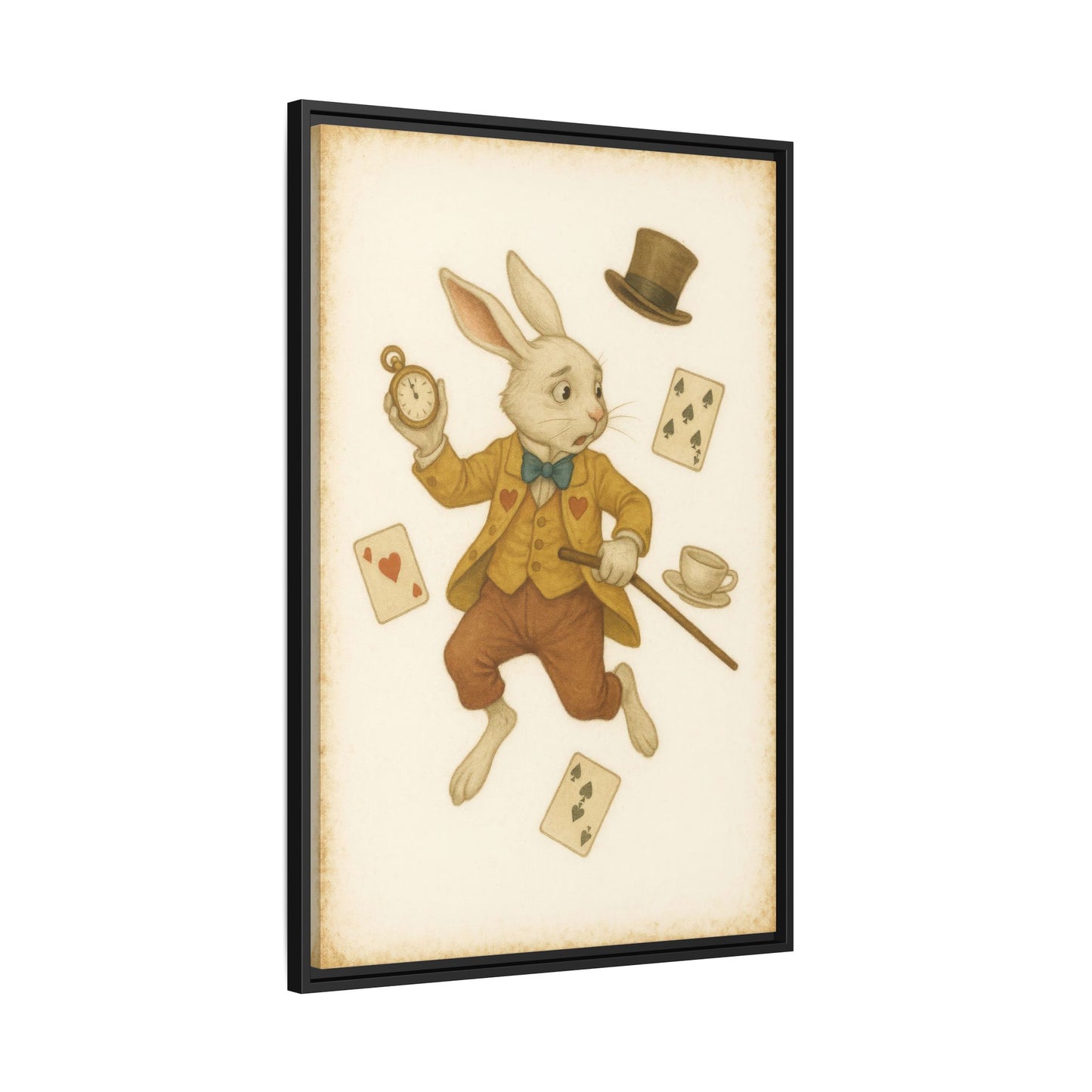 The White Rabbit - Framed Canvas