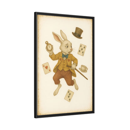 The White Rabbit - Framed Canvas