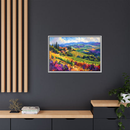 Italian Vineyard - Framed Canvas