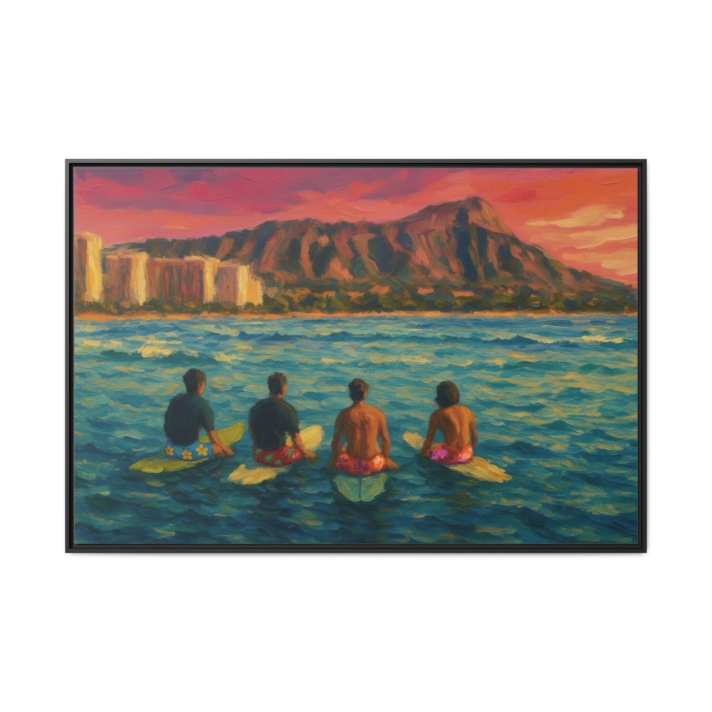 A Day On The Water - Framed Canvas