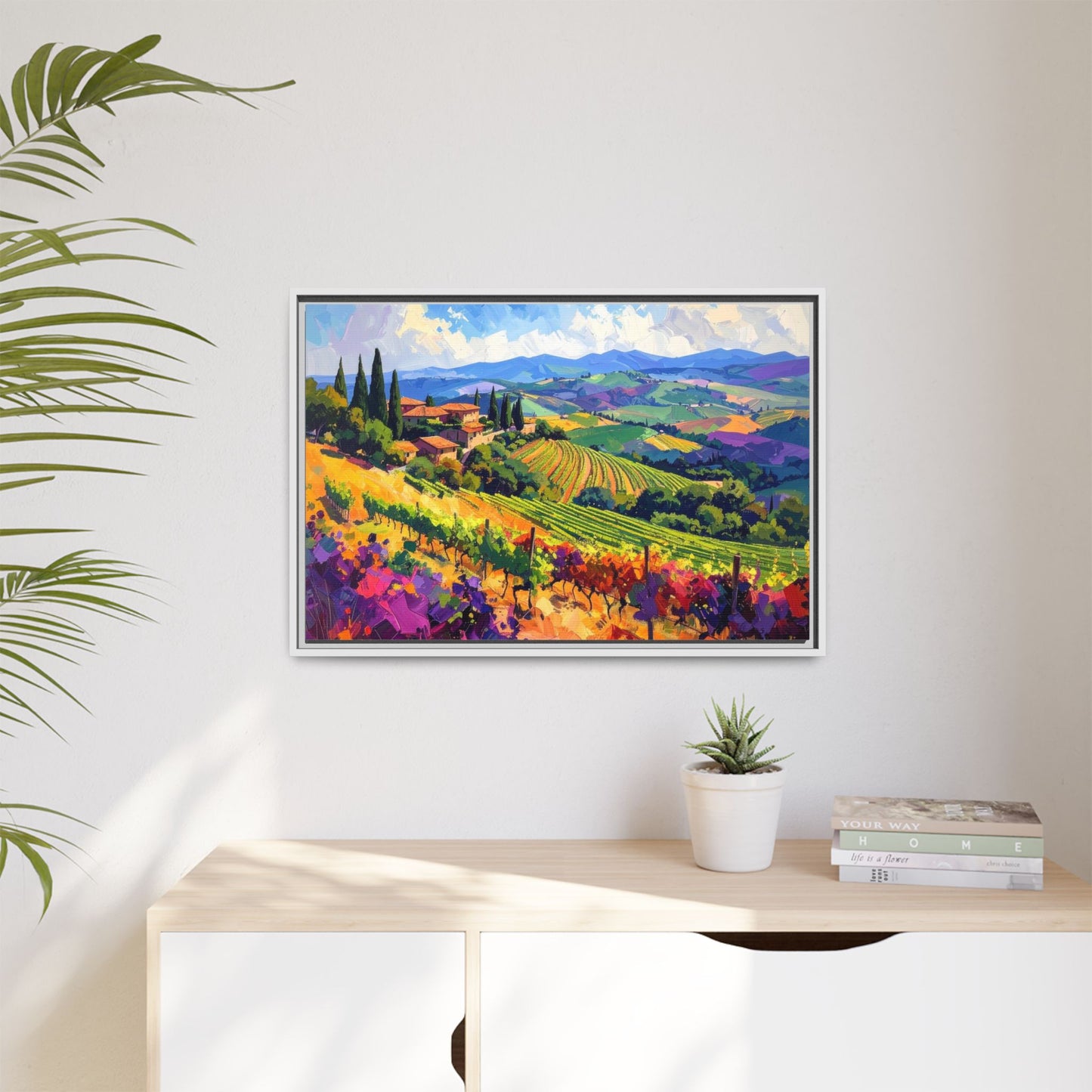 Italian Vineyard - Framed Canvas