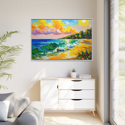 Tranquil Seascape- Framed Canvas