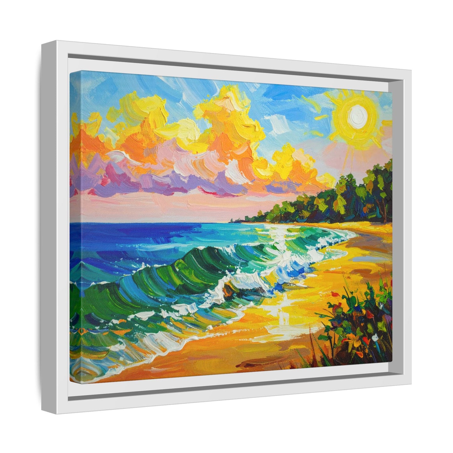 Tranquil Seascape- Framed Canvas
