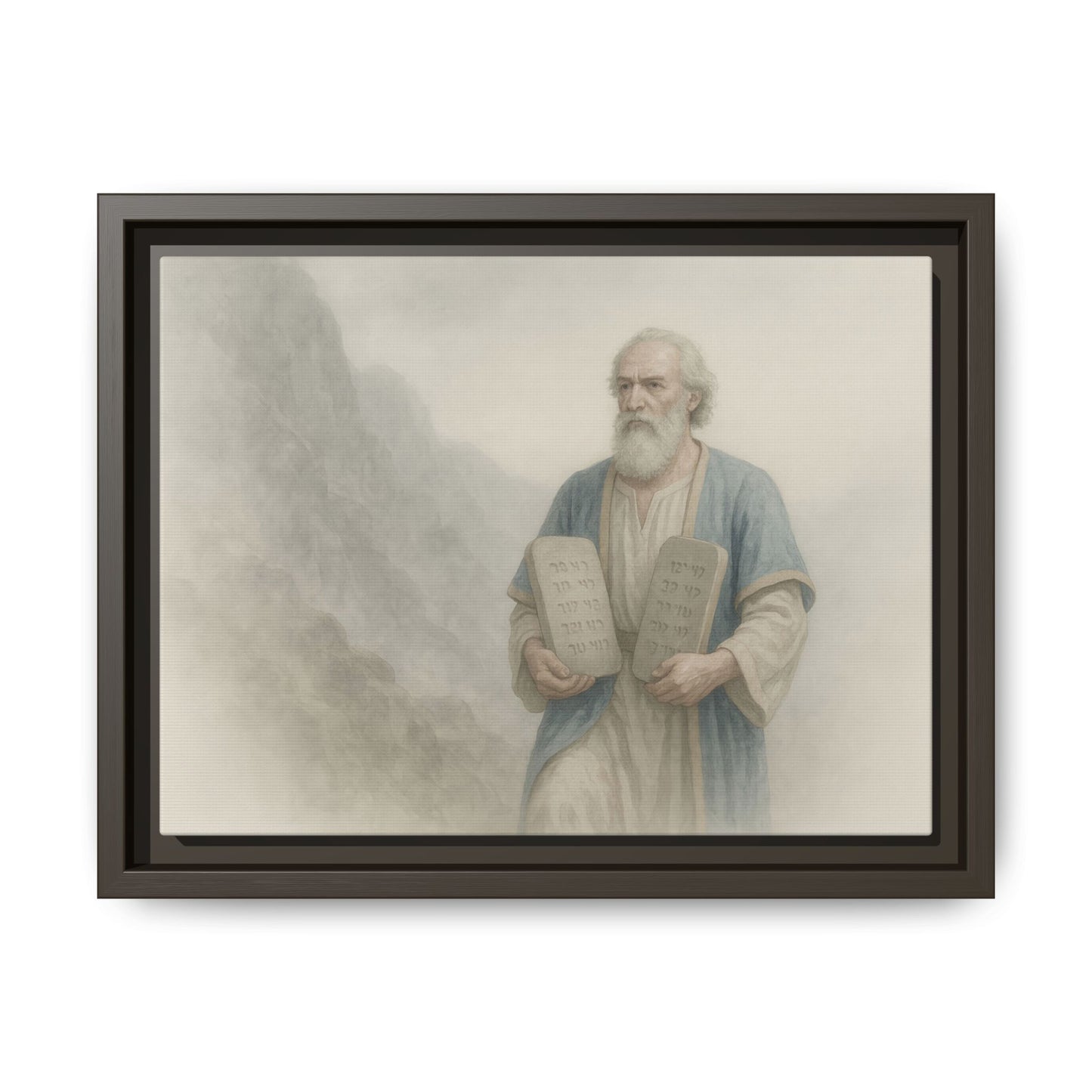 Moses Comes Down from the Mountain - Framed Canvas
