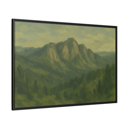 Green Mountains - Framed Canvas