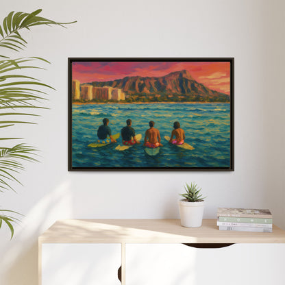 A Day On The Water - Framed Canvas