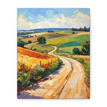 Lazy Country Road #3 Canvas