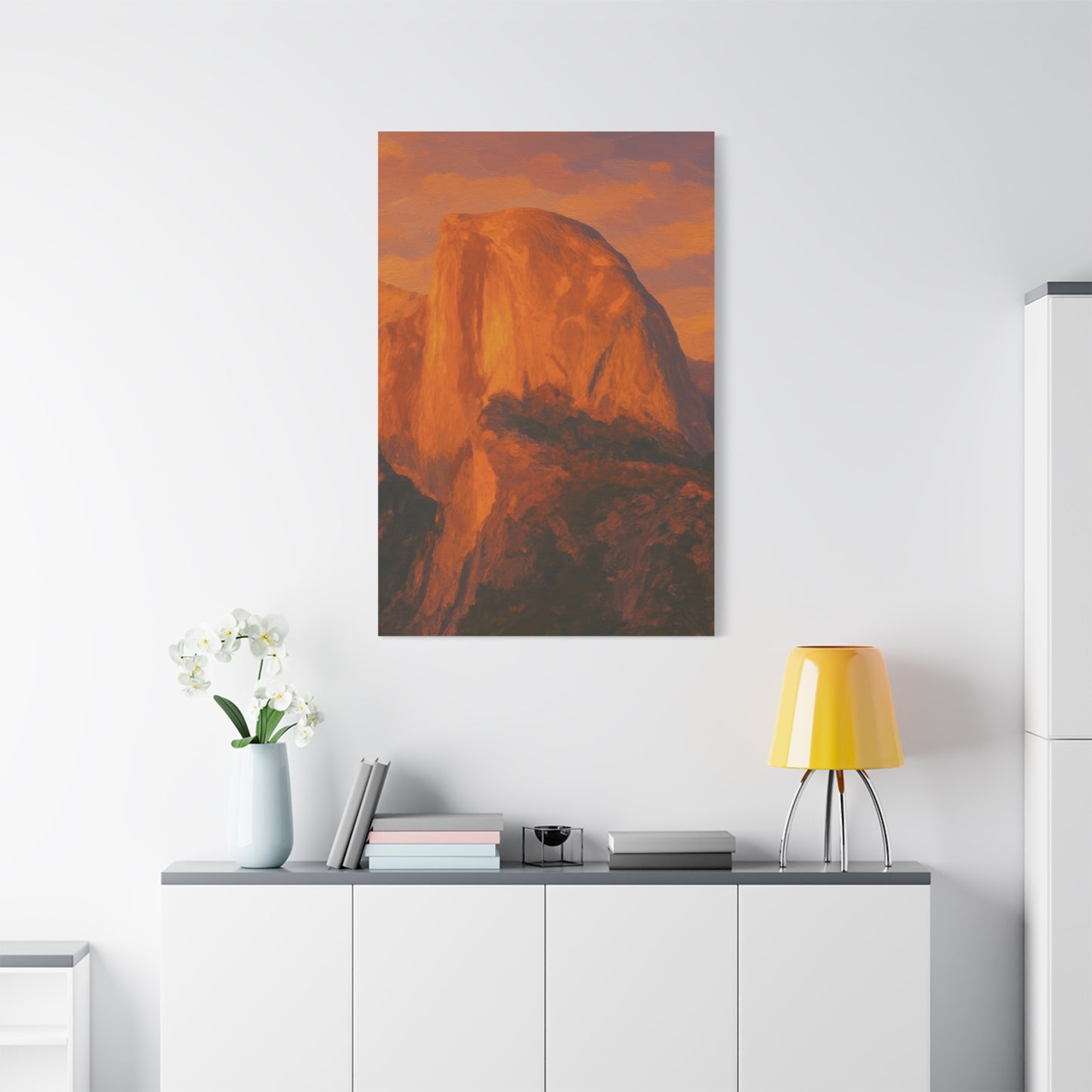Sunset Over Half Dome Canvas