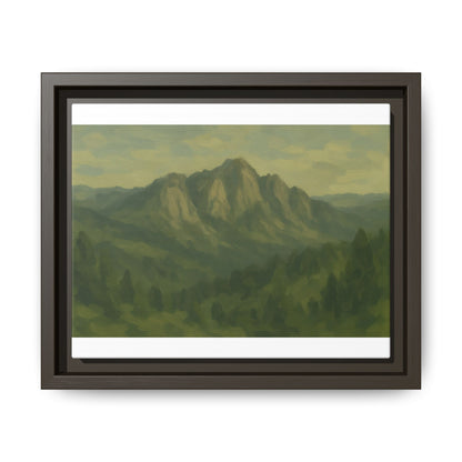 Green Mountains - Framed Canvas