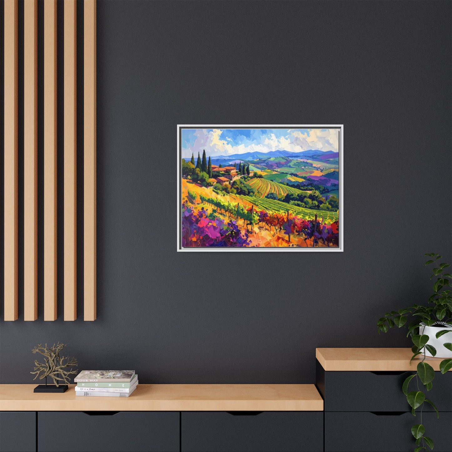 Italian Vineyard - Framed Canvas