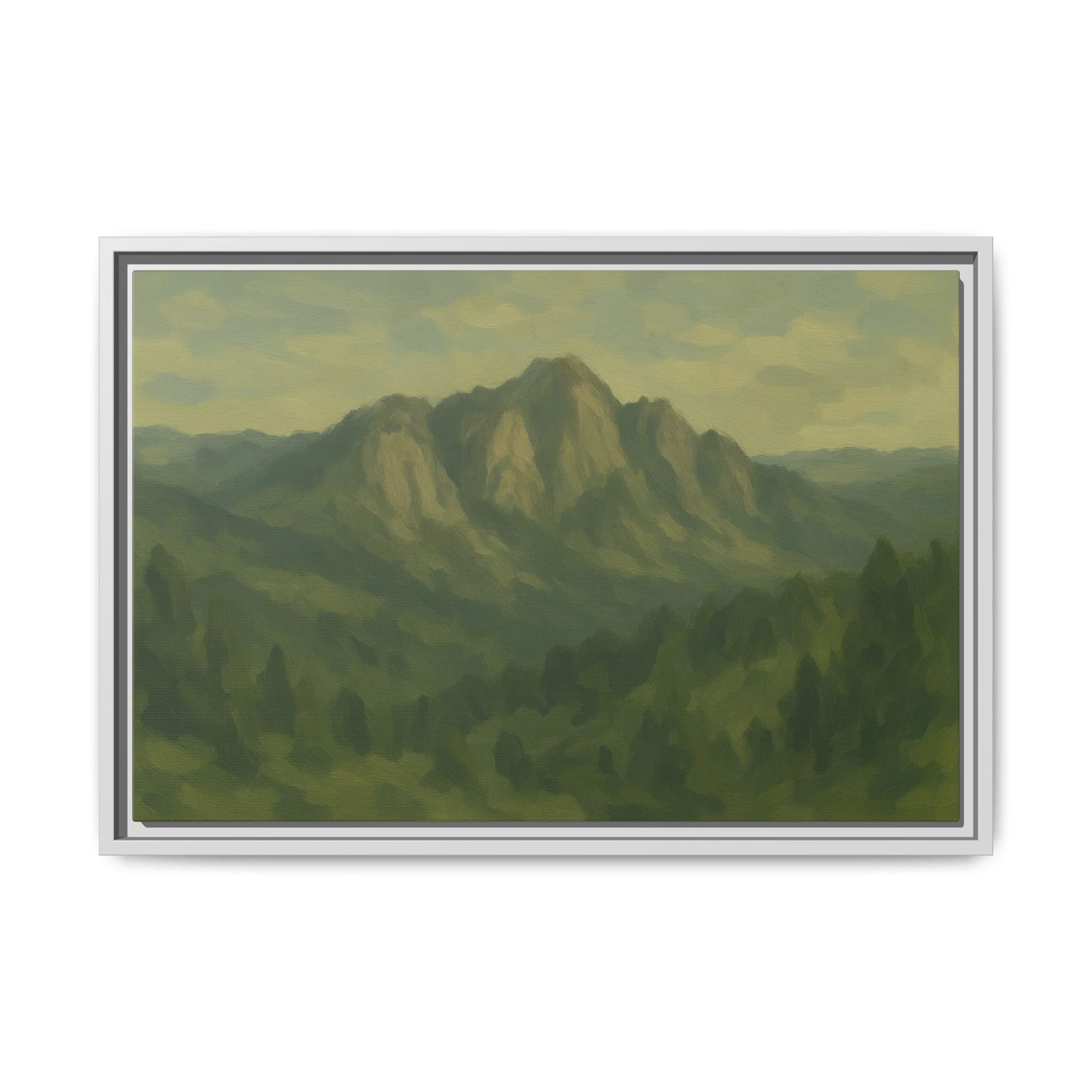 Green Mountains - Framed Canvas