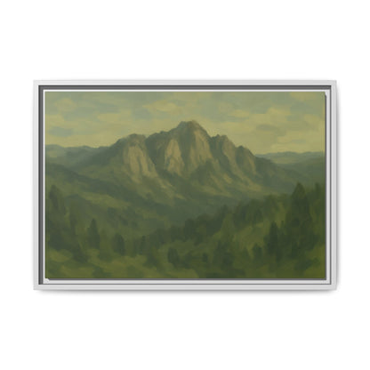 Green Mountains - Framed Canvas