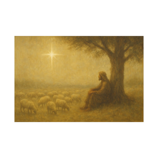 Shepherd In The Field - Canvas