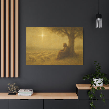 Shepherd In The Field - Canvas