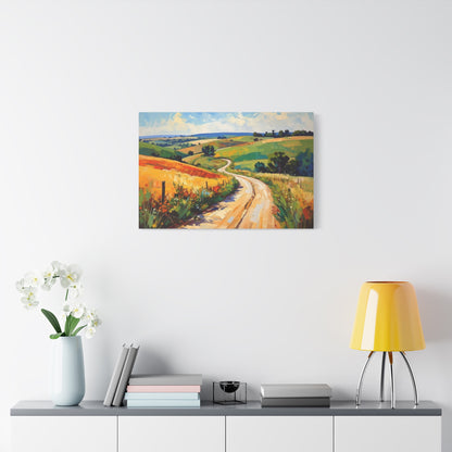 Lazy Country Road #3 Canvas