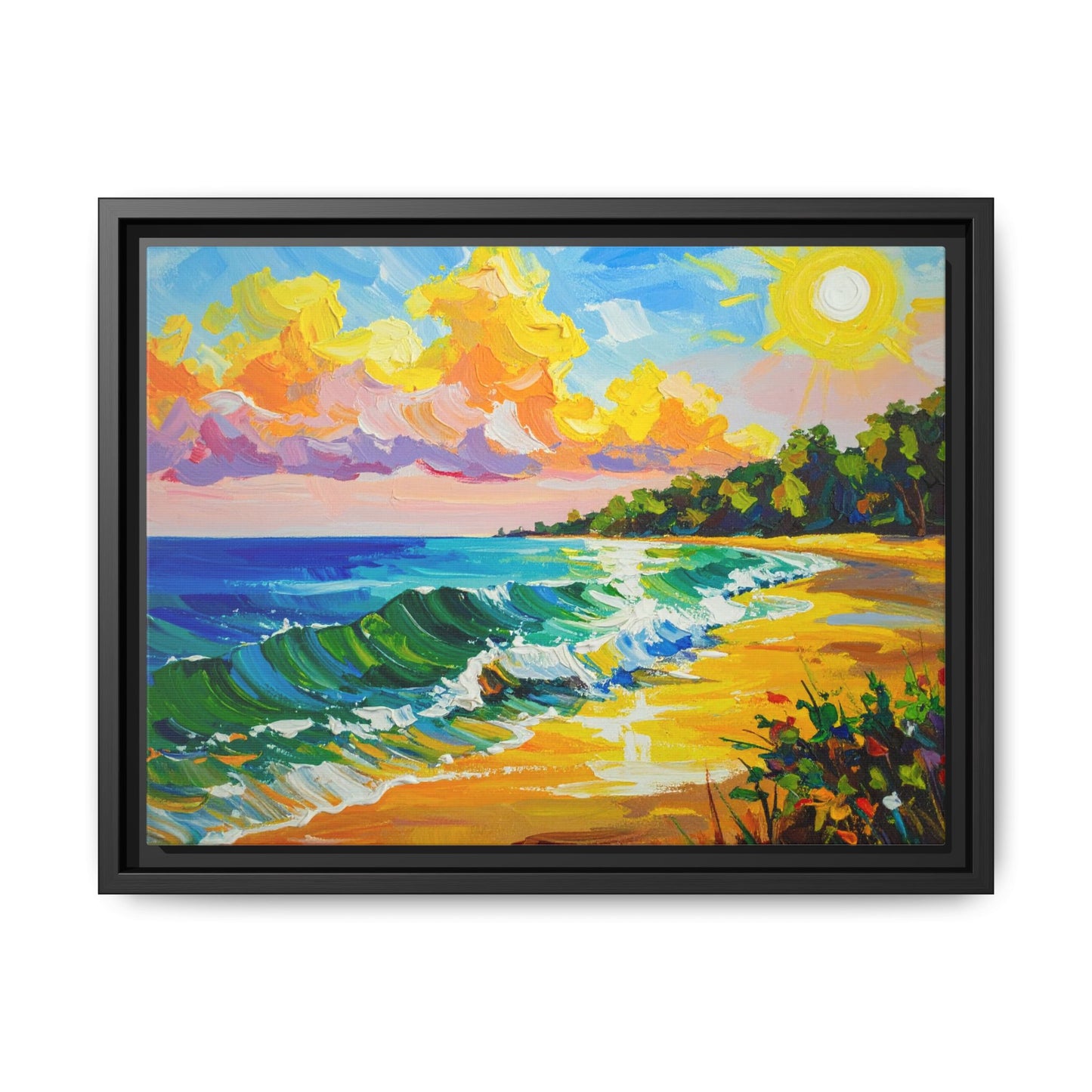 Tranquil Seascape- Framed Canvas