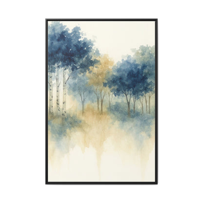 Floating Aspen and Birch Forest - Framed Canvas