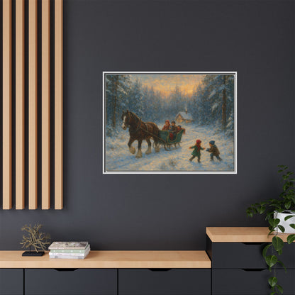 Winter Fun - Framed Canvas