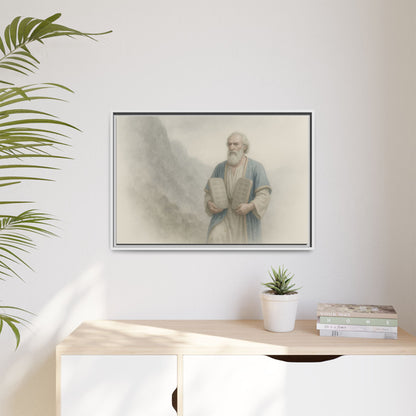 Moses Comes Down from the Mountain - Framed Canvas