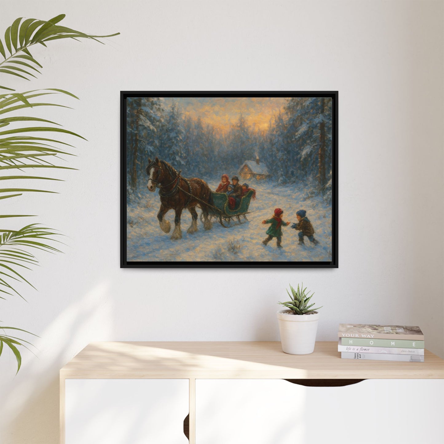 Winter Fun - Framed Canvas