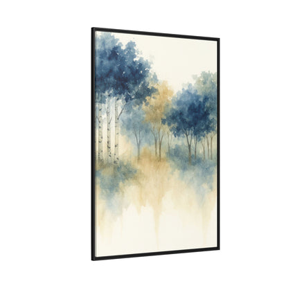Floating Aspen and Birch Forest - Framed Canvas