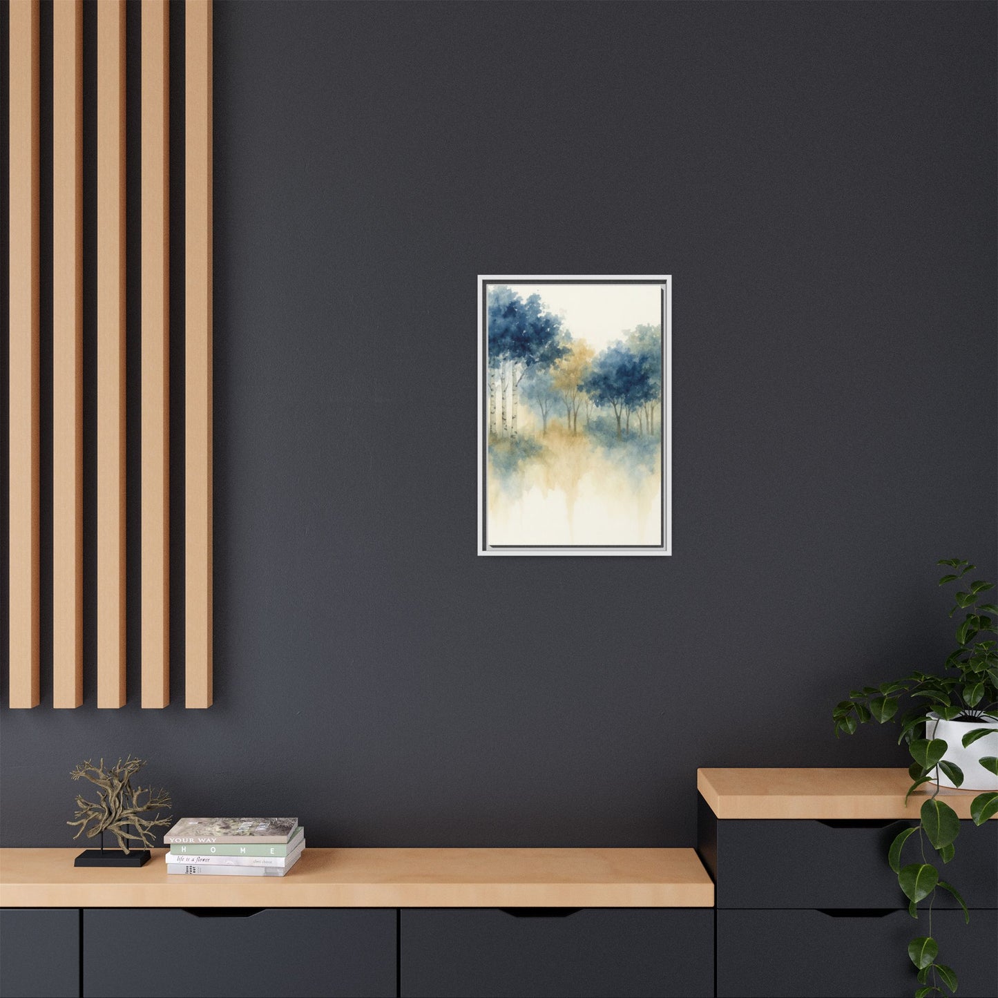 Floating Aspen and Birch Forest - Framed Canvas