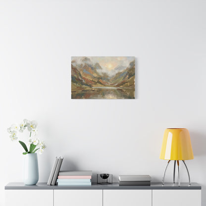 Misty Mountain Lake Canvas