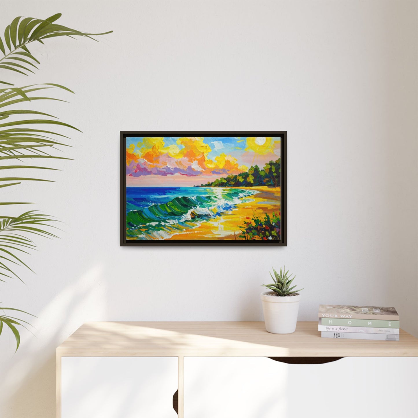 Tranquil Seascape- Framed Canvas