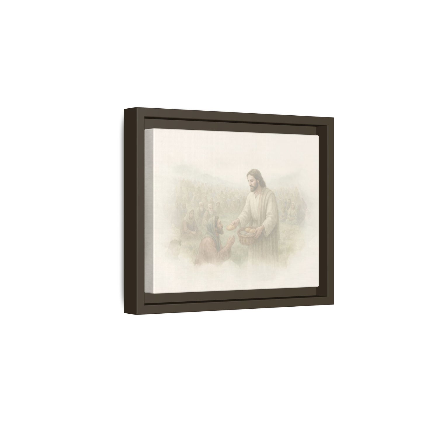 Jesus Feeds The 5,000 - Framed Canvas