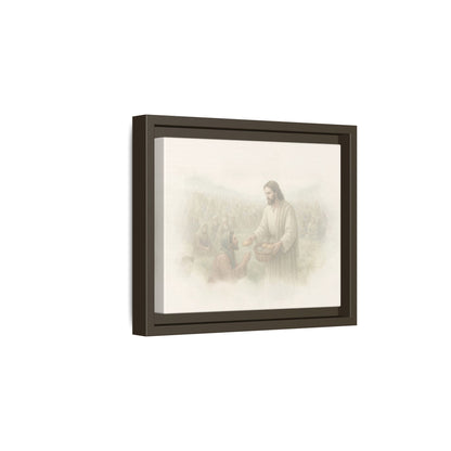 Jesus Feeds The 5,000 - Framed Canvas