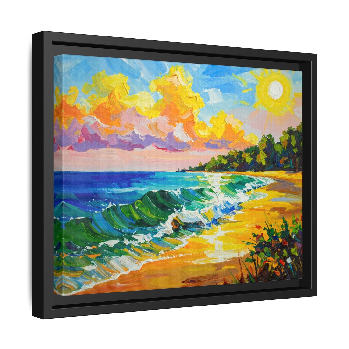 Tranquil Seascape- Framed Canvas