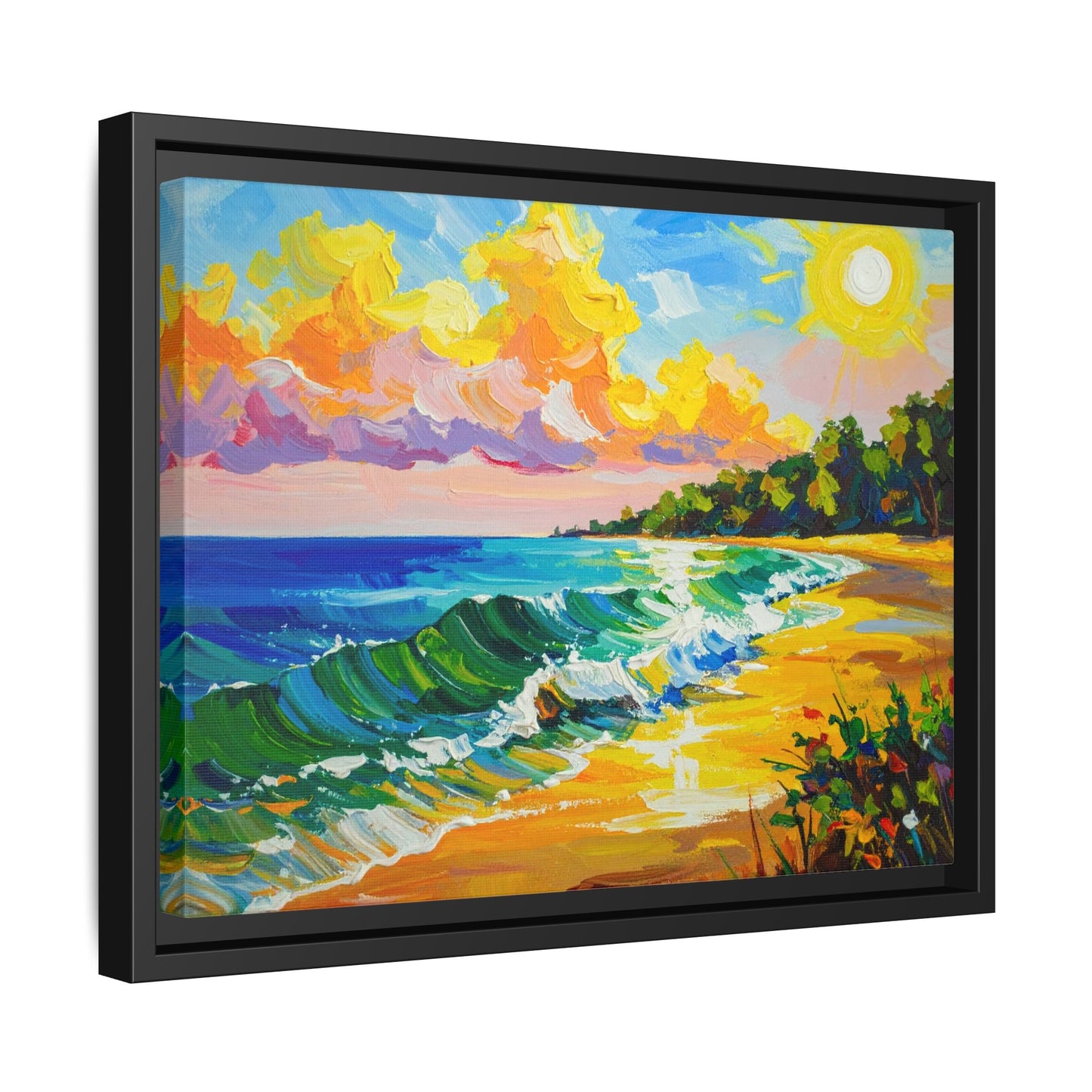 Tranquil Seascape- Framed Canvas
