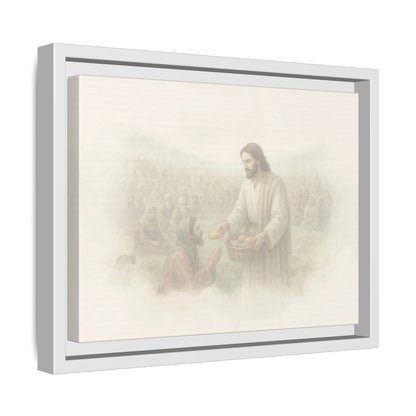 Jesus Feeds The 5,000 - Framed Canvas