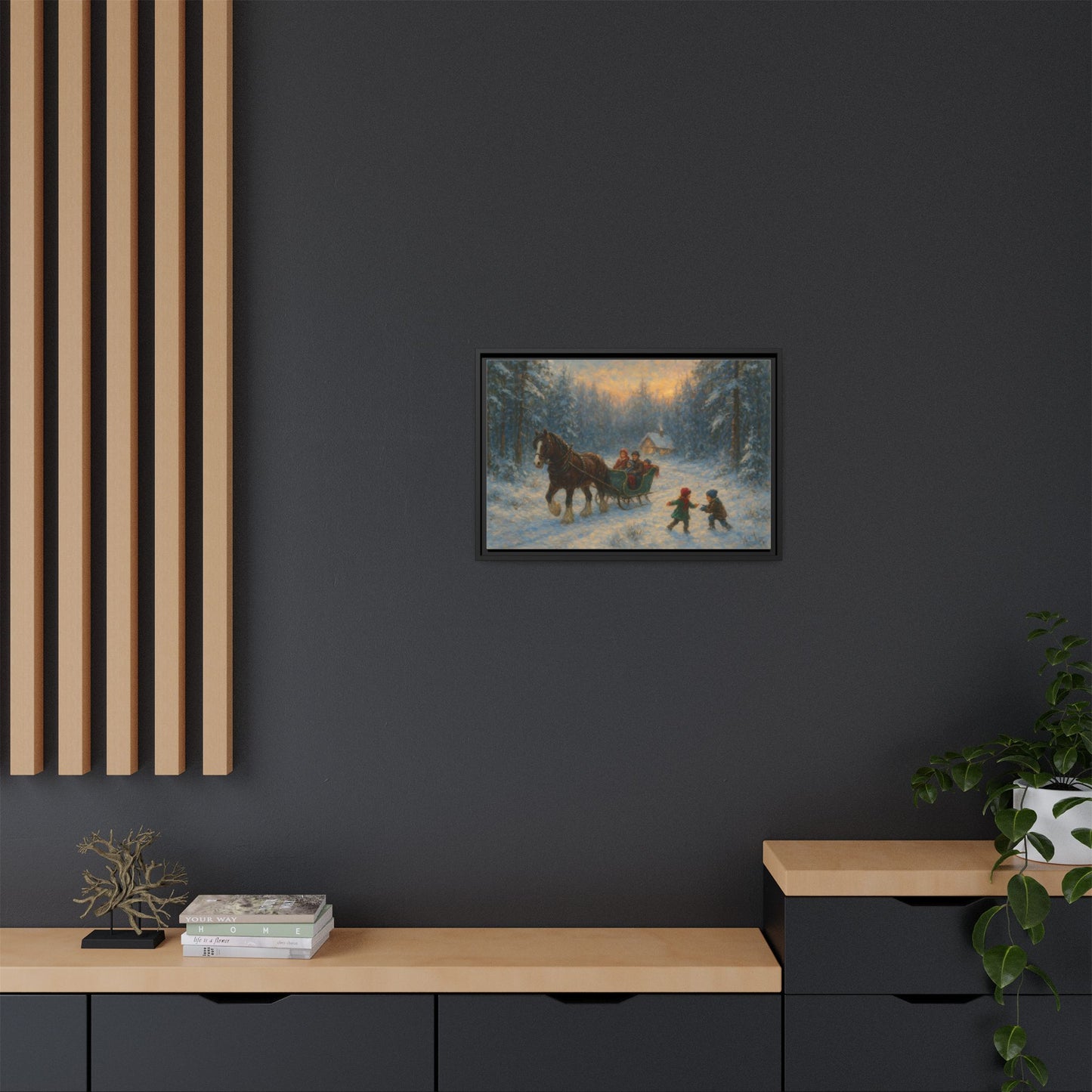 Winter Fun - Framed Canvas