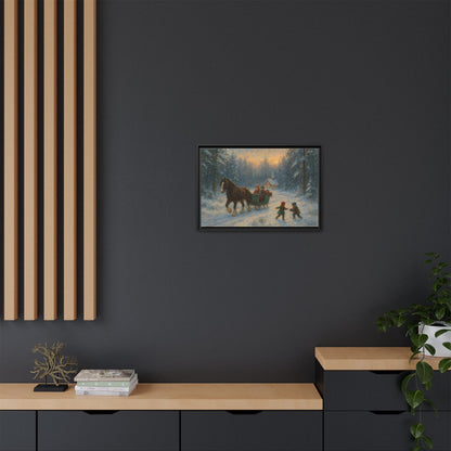 Winter Fun - Framed Canvas
