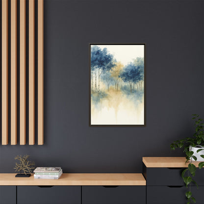 Floating Aspen and Birch Forest - Framed Canvas